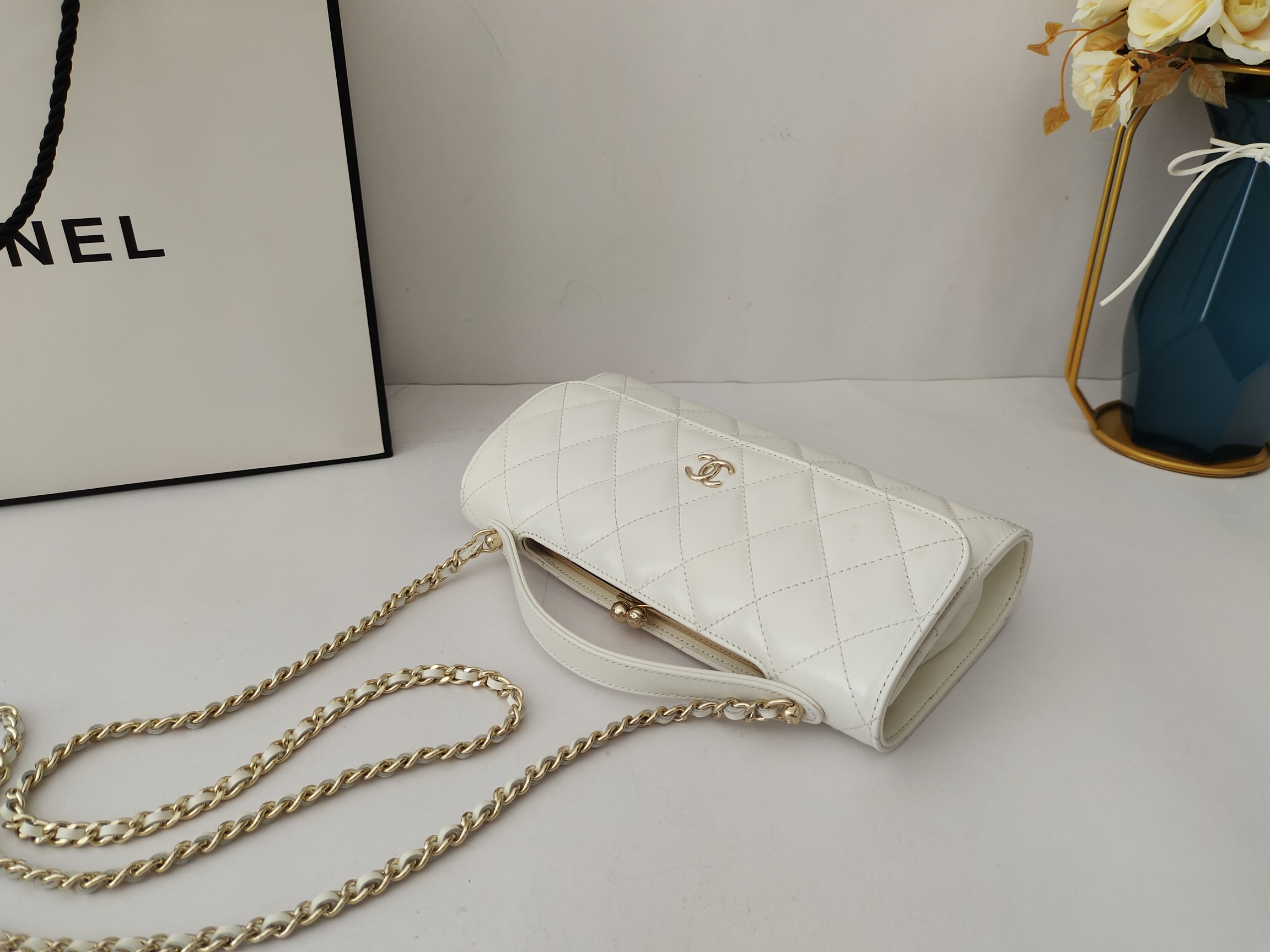 C*hanel Top Bag 12.4*22.3*5.7CM