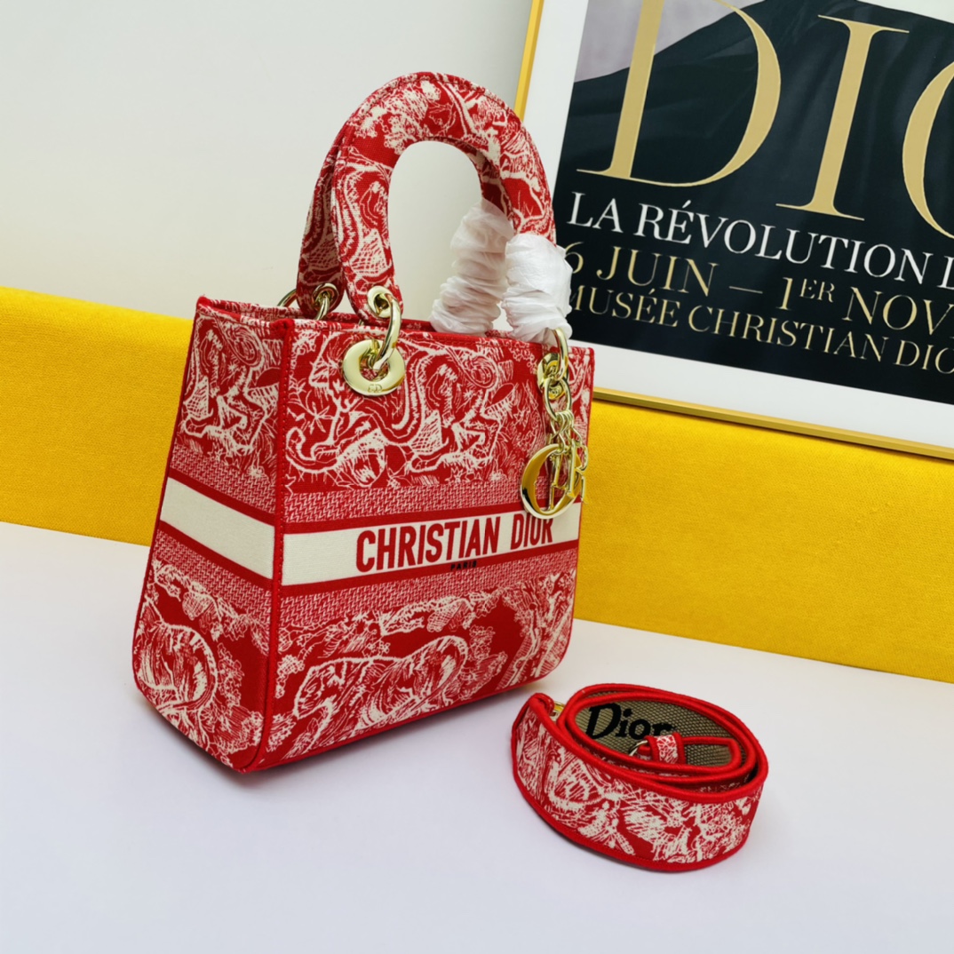D*ior Top Bag 24*20*11cm