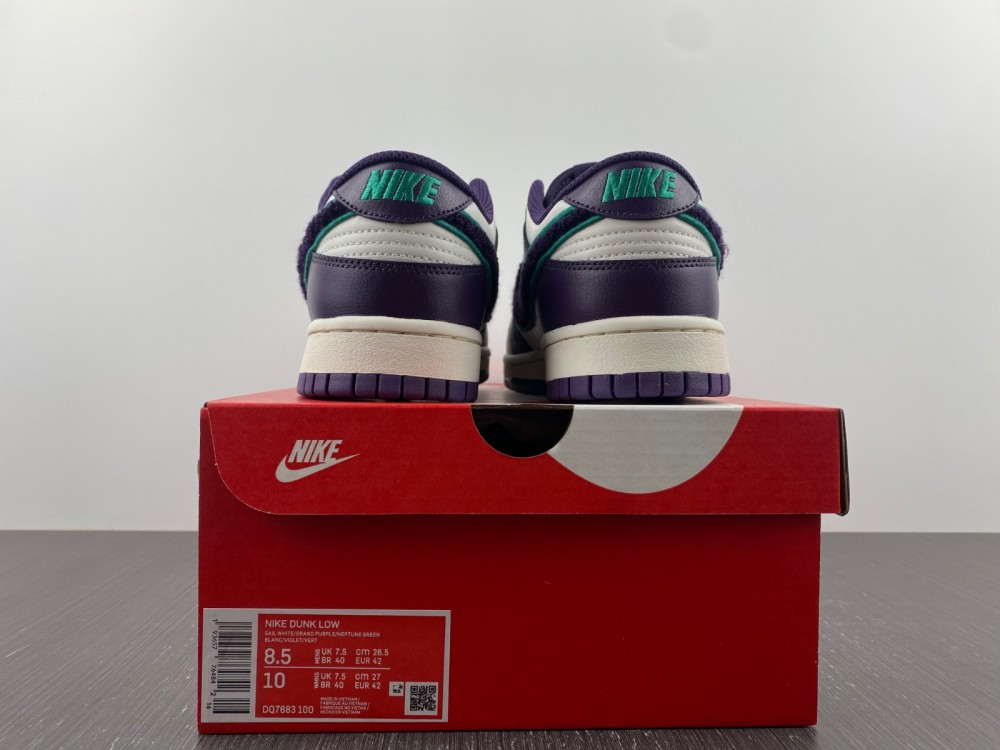 from SB Dunk Low Chenille Swoosh DQ7683-100