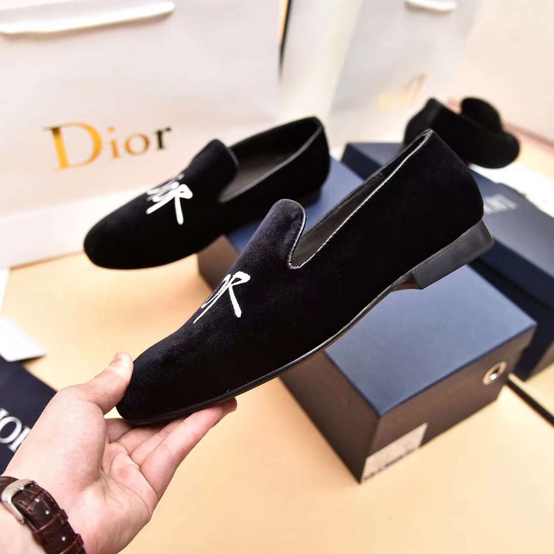 Men D*ior Top Sneaker（）