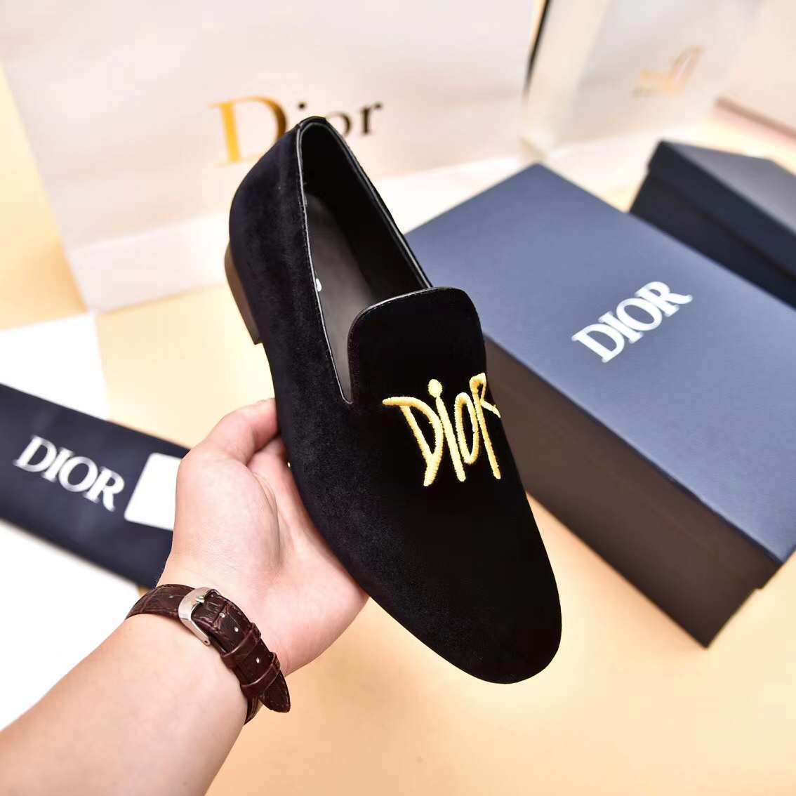 Men D*ior Top Sneaker（）