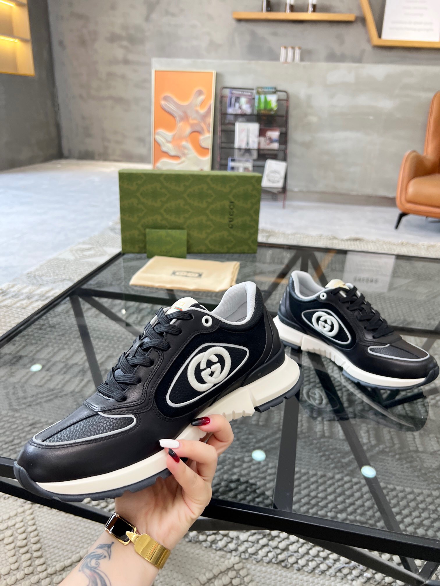 Men G*ucci Top Sneaker