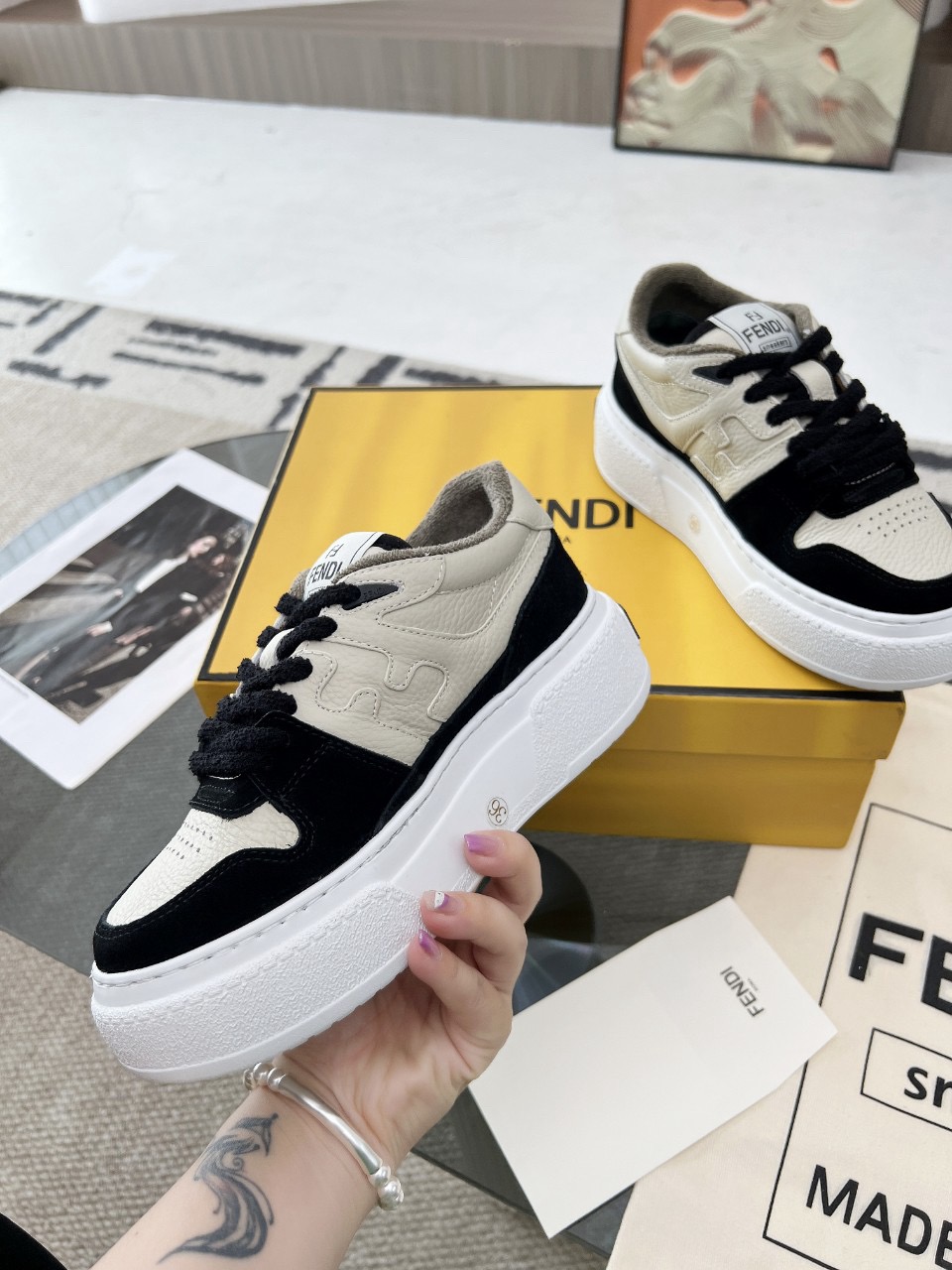 Men Women F*endi Top Sneakers size 35-46
